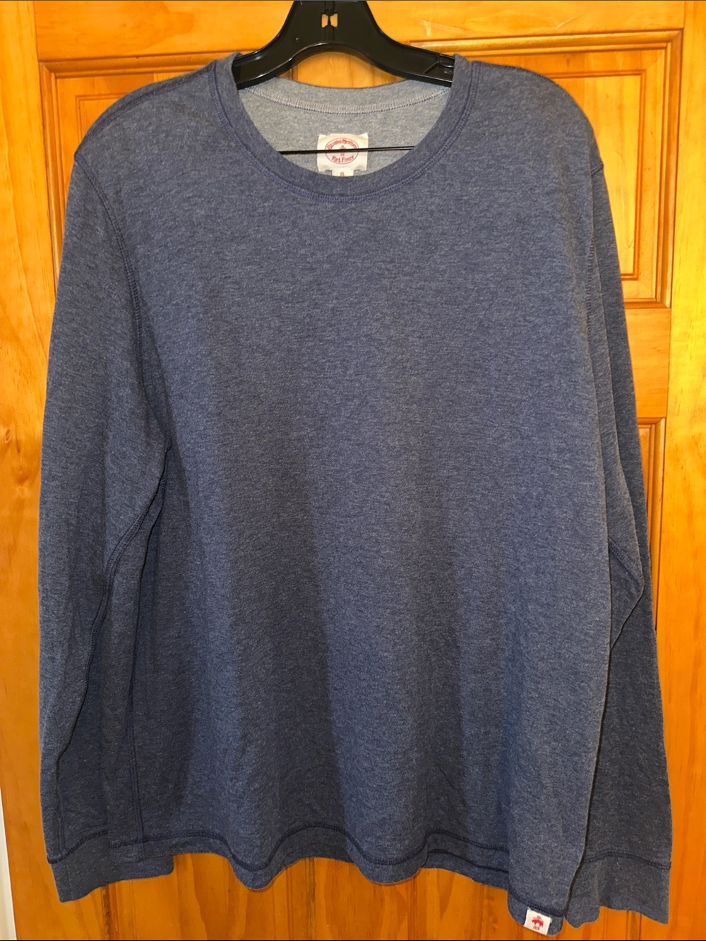 Brooks Brothers Red Fleece Men's Long Sleeve Crewneck Shirt - Blue